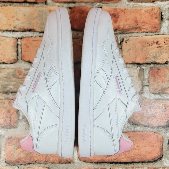 Reebok Court Advance Preal White/ Pink Sneakers Youth Size 7 - Picture 6 of 10